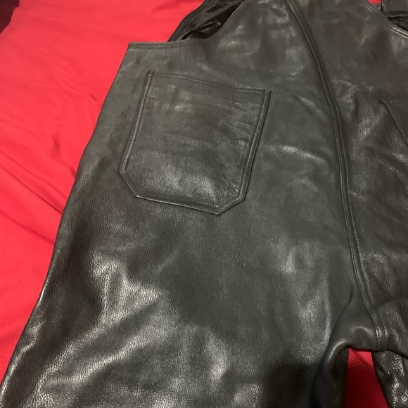 MENS POWER SOURCE LEATHER JUMPSUIT LIKE NEW ITS A FARMER - Picture 8 of 14